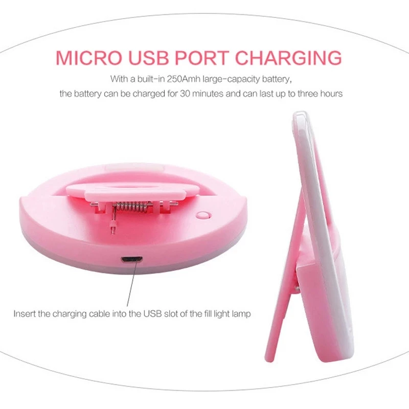 LEDRing Flash Mobile Phone Selfie Light Night Light Clip Light Camera Photography Video Spotlight LensApply to all mobile phones