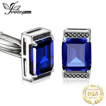 Jewelrypalace мужские сапфировые черные шпинели юбилей помолвки Свадебные Запонки 925 пробы серебро