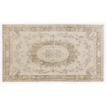 

Handmade Beige Vintage English English Area Rug 170x312 Cm-5'7''X10'3''