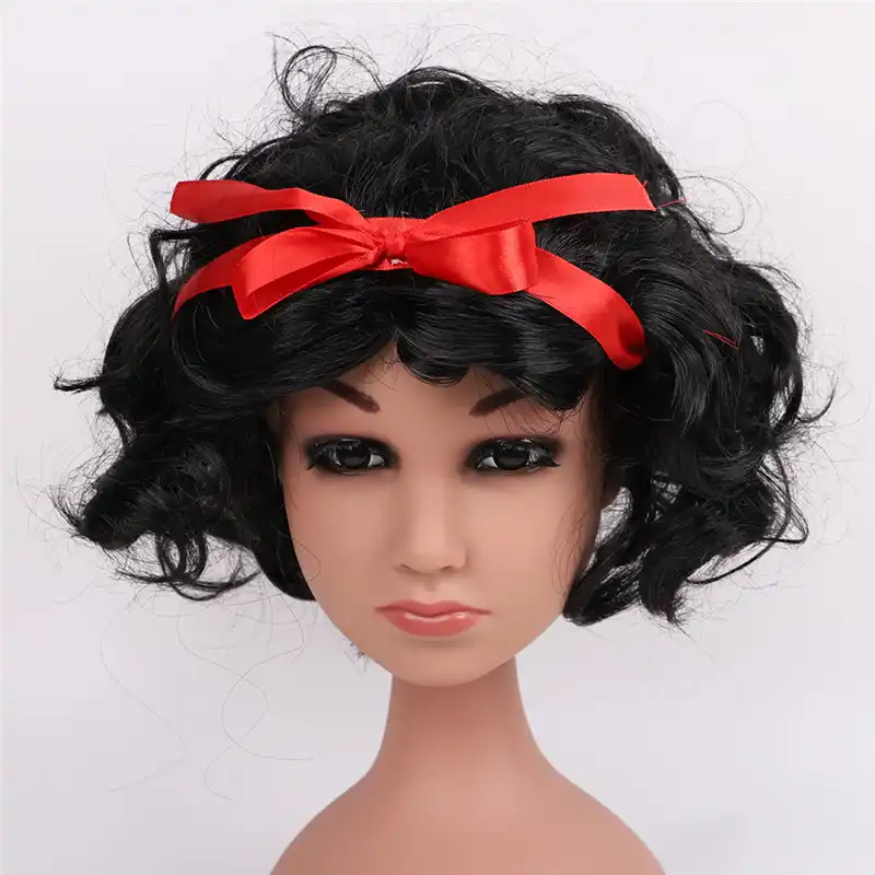 Children Girls Wig Kids Snow White Princess Cosplay Party Snow