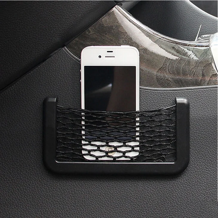 

Car Storage Net Bag Mesh Pocket Organizer Stick-on for solaris astra h mercedes w205 renault megane 2 suzuki vw passat b5 B6 B7