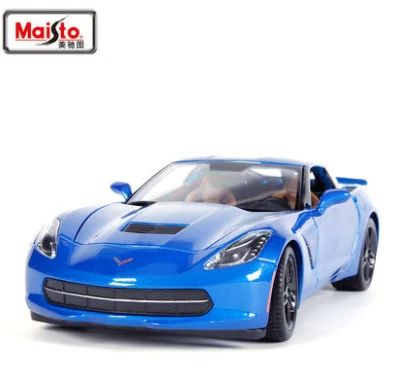 Maisto 1/18 Chevrolet Corvettes модель спортивного автомобиля - Цвет: Синий