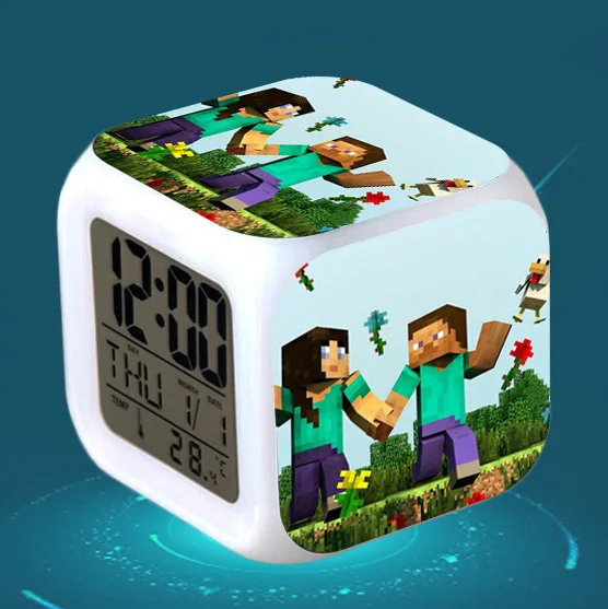 15 Цифровой Детский будильник Led reloj despertador мультфильм детская игрушка красочные светящиеся wekker электронные настольные часы Пробуждение свет - Цвет: 15