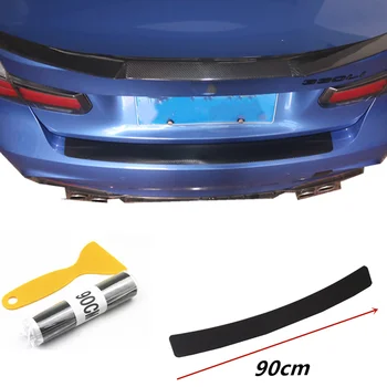 

1pcs 90cm Rear Bumper Protection Carbon Fiber Sticker For VW Volkswagen Golf 7 MK7 MK6 MK5 POLO jetta tiguan Accessories