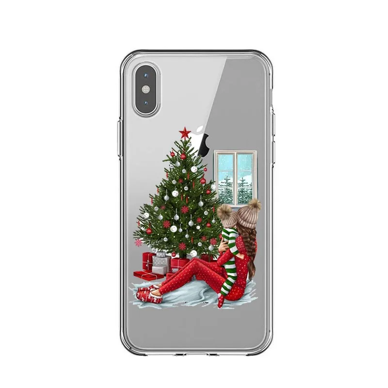 TPU Счастливого Рождества год чехол для iPhone X 8 7 6 6s 5S SE VOGUE кофе женщина Мягкий ТПУ чехол для iPhone XR XS MAX Xs 11 Pro Max - Цвет: TPU