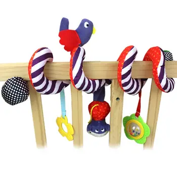 

Kuulee Multifunctional Baby Crib Spiral Activity Toy Colorful Wrap Around Stroller Toy Baby Carriage Toy