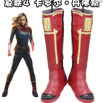 

Captain Marvel : Ms. Marvel Carol Danvers Cosplay Boots Shoes Party Cosplay Show Boots Custom Made for Adult Women Shoes