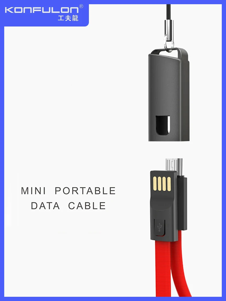 2.4A Быстрая зарядка Micro usb кабель для передачи данных для Xiaomi huawei samsung Android Мобильный цепочка для телефона и ключей usb зарядный шнур DC21