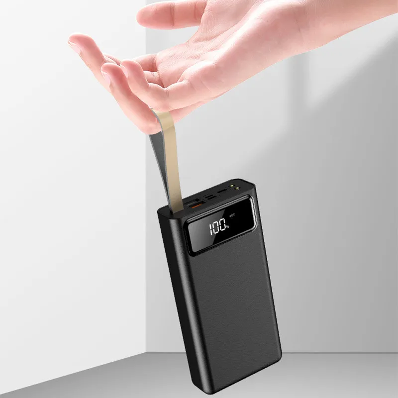 50000mAh Power Bank Portable Phone Charger LCD Digital Display LED Lighting Outdoor Travel Powerbank for Samsung Xiaomi IPhone