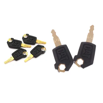 

2/4PCS Black & Gold Heavy Equipment Ignition Loader Dozer Key For Caterpillar 5P8500 CAT Metal & Plastic
