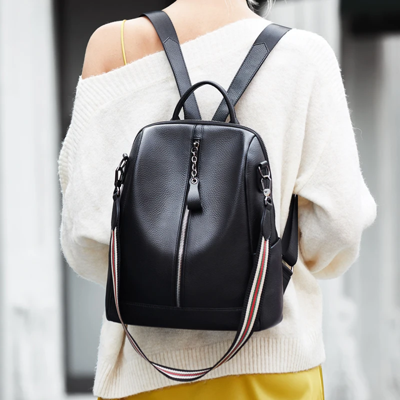 Backpack Fashion Zooler-Top Travel Real-Leather Girls Women Stock-Coming -Hs222 Luxury