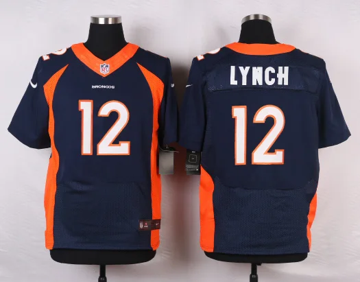 Синий Stitiched, Denver проект, Paxton Lynch для мужчин Джерси - Цвет: Синий