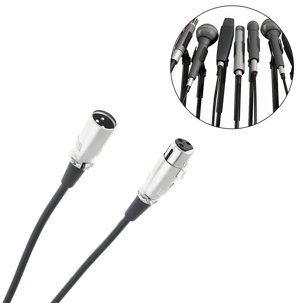 2 м 3 Pin XLR штекер к женскому микрофонному удлинителю аудио удлинительные кабели шнур провод линия черный для 6 мм микрофона