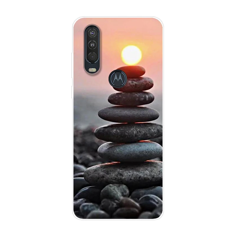 Для Motorola One Action чехол 6,3 ''мультяшная мягкая ТПУ Силиконовая задняя крышка для MOTO One Action OneAction чехол для телефона funda One Vision - Цвет: 55