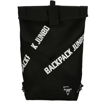 

JHD-Casual Shoulder Bag Fashion Trend Letter with Hanging Shoulder Bag Female Large Capacity Water Repellent College Bag