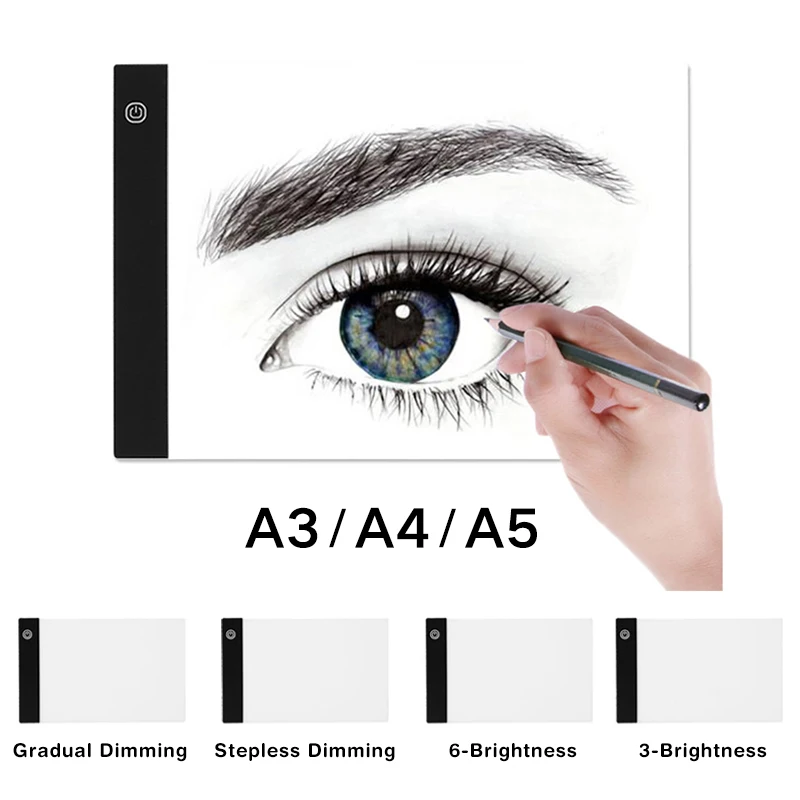 Цифровой планшет A3 A4 A5 GraphicTablet для рисования знак дисплей Панель светящийся трафарет Графический художник тонкая доска для рисования свет Цифровой планшет A3 A4 A5 GraphicTablet для рисования знак дисплей Панель светящийся трафарет Графический художник тонкая доска для рисования свет