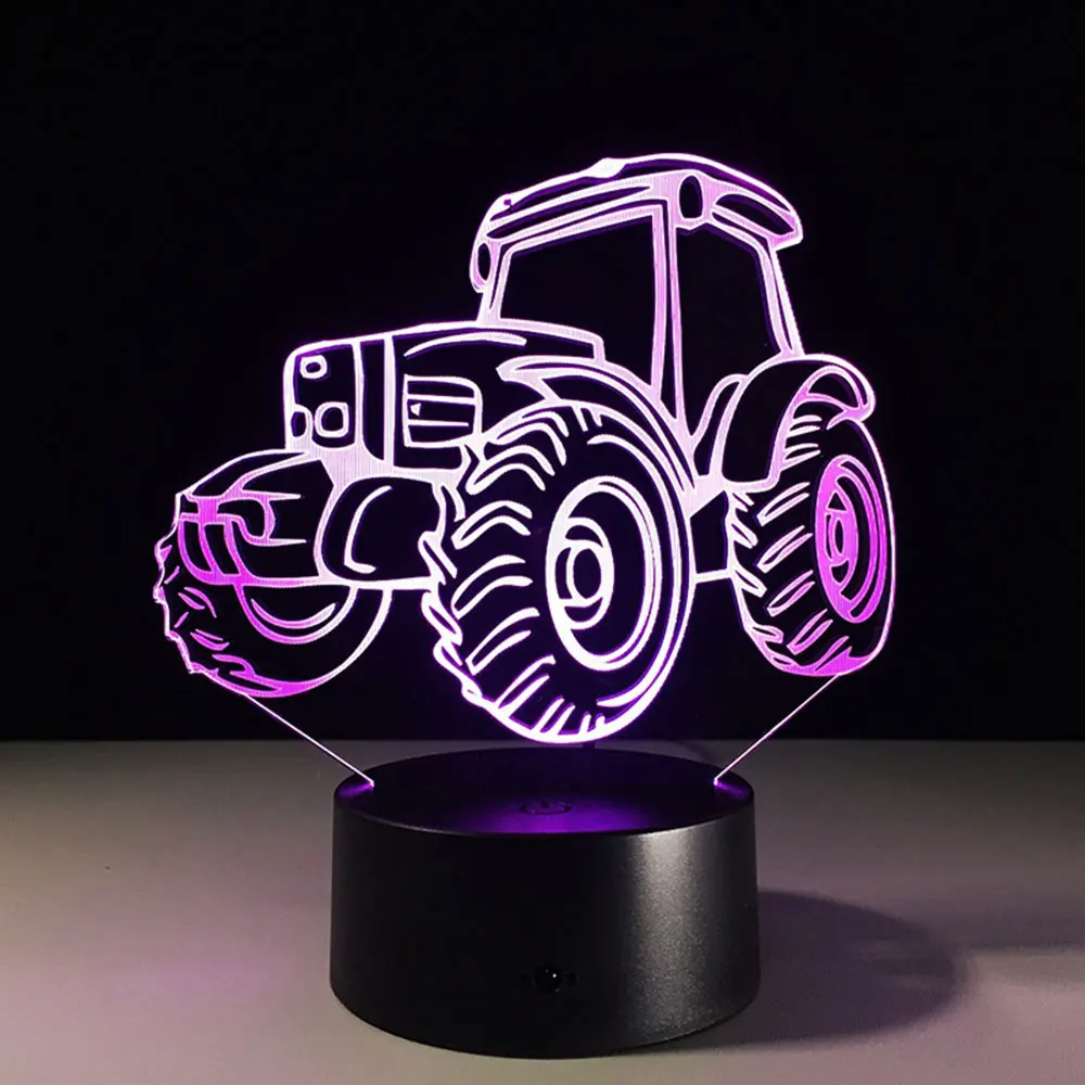 

Desk Light Tractor Shape USB Charging Night Light Gifts Home Decor Indoor Lighting Creative Table Lamp Decoration