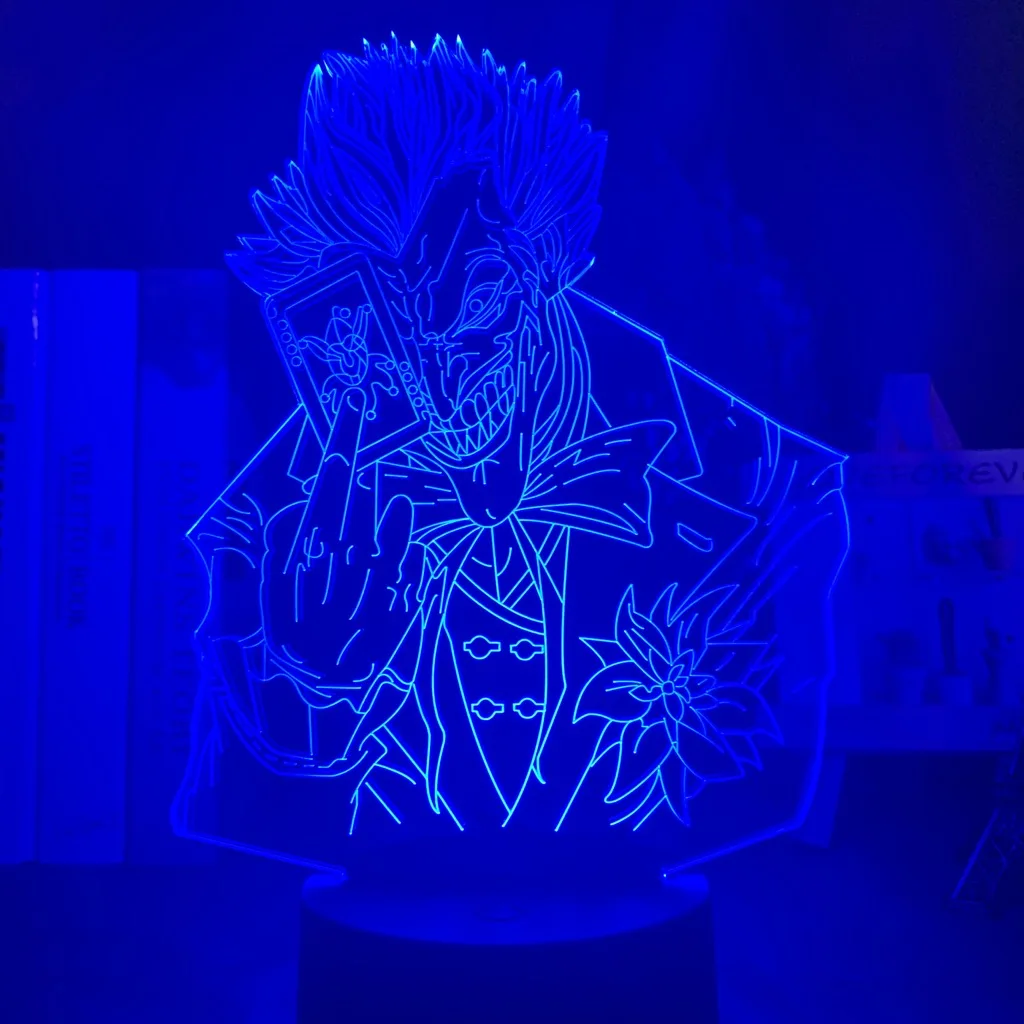 3d лампа Marvel Joker Poker рисунок ночной Светильник для детской спальни Декор сенсорный датчик светодиодный Ночной светильник в подарок бойфренду на день рождения