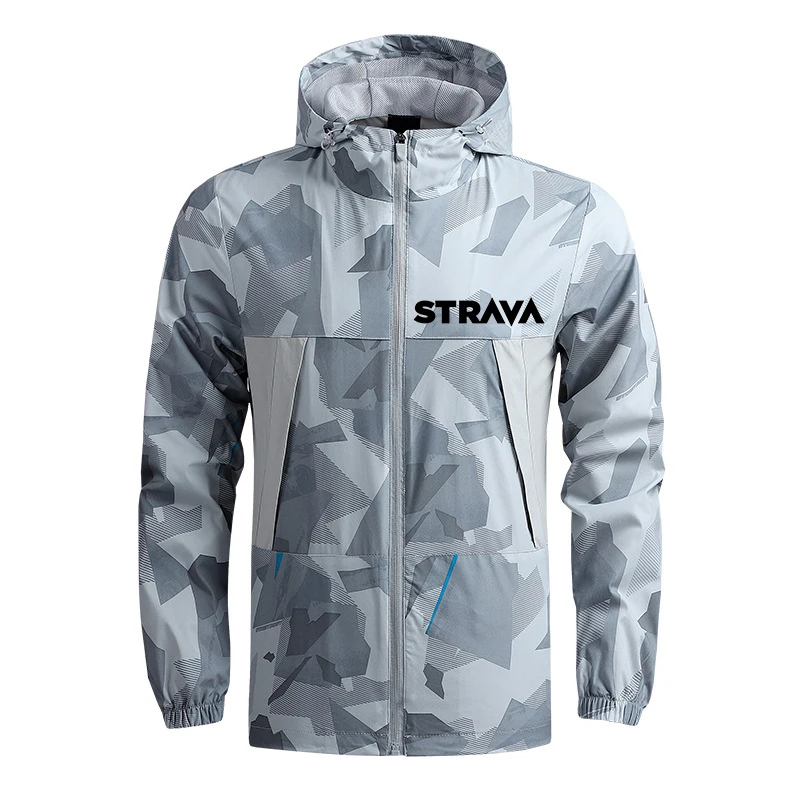 Fashion STRAVA Cycling Jacket Bicycle Clothing Mens Windbreaker Waterproof Breathable Men Mountain Bike Bicycle Jackets