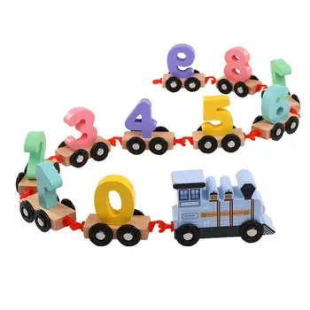 

Kids Wooden Train Early Educational Toys Set 11pcs-Train Digital Toy Set-Toy Sets for Kids Toddler Boys and Girls Gifts