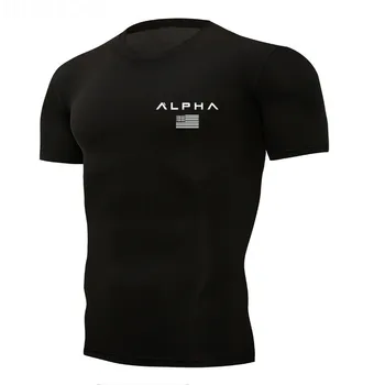 

Alpha men's sportswear active running jerseys speed drying exercise jerseys short sleeve jerseys men's sports jerseys fitness
