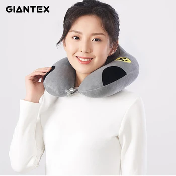 

GIANTEX Cassia Cartoon U Pillow Neck Pillow for Airplane Car Flight Head Chin Support Cushion Office Nap Pillows for Sleep