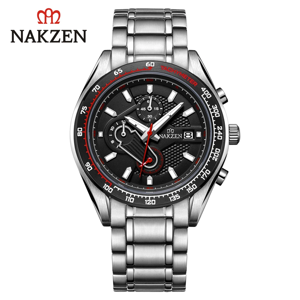 Часы NAKZEN мужские классические повседневные спортивные водонепроницаемые