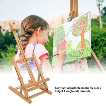 

Adjustable Height Multifunctional Tabletop Wood Studio Outdoor Folding H-Frame Easel Artist Painting Tool​​ Supporting Board