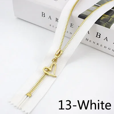 13-White Meetee 5/10 шт. 20 Вт, 30 см 3# металлическая молния с закрытым концом Автоматическая блокировка язычок молнии голова Декор DIY сумка кошелек швейной по индивидуальному заказу аксессуар - Цвет: 13-White