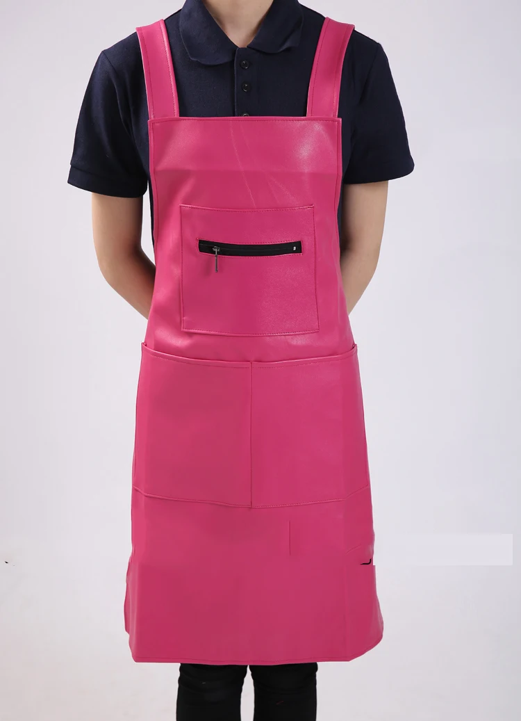 Restaurant Hotel Kitchen Dishwasher PU Apron Men Women Practical Anti-oil Pollution Aprons Belt H Shape