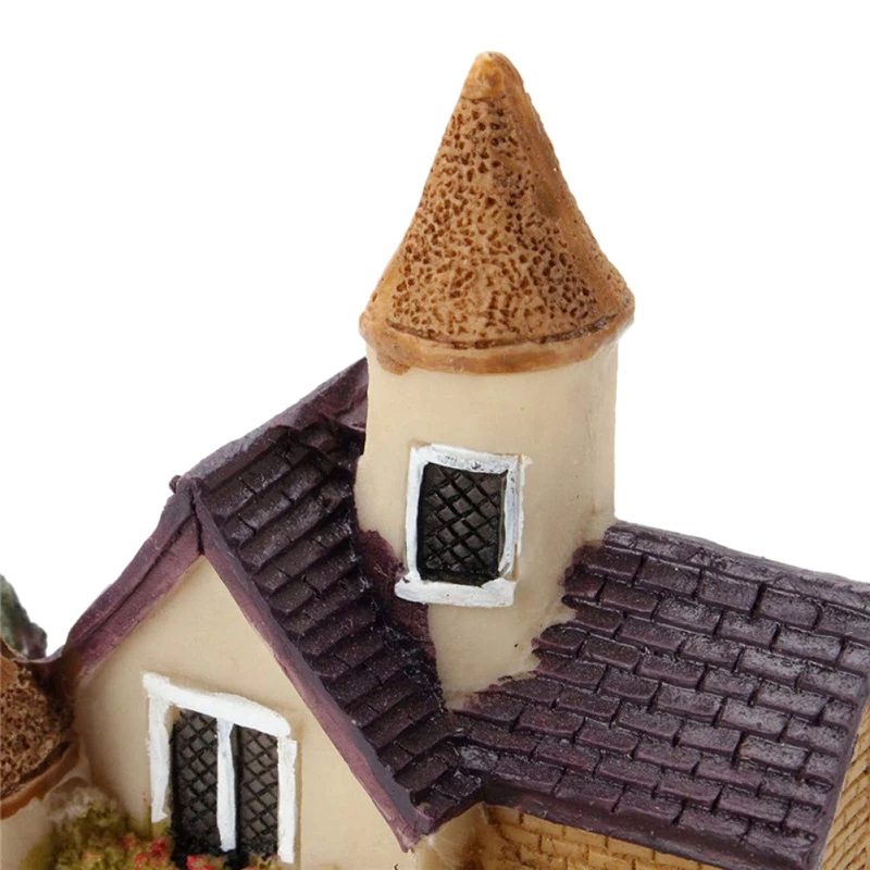 Resin Fairy Garden House Miniature Home Garden Decoration 4 Styles