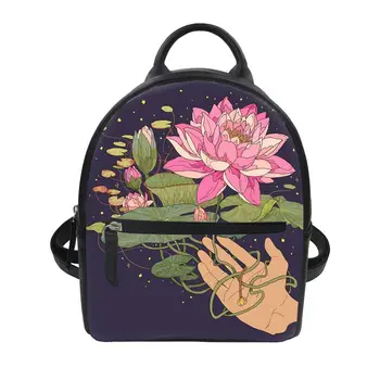 

2020 latest customized plant flower print youth backpack children's school bag men and women laptop travel backpack gift