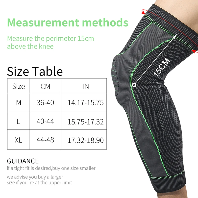 SKDK Warmth Sports Knee Brace Long Sleeve Cycling Running Workout Gym Sports Knee Pad Fitness Compression Support