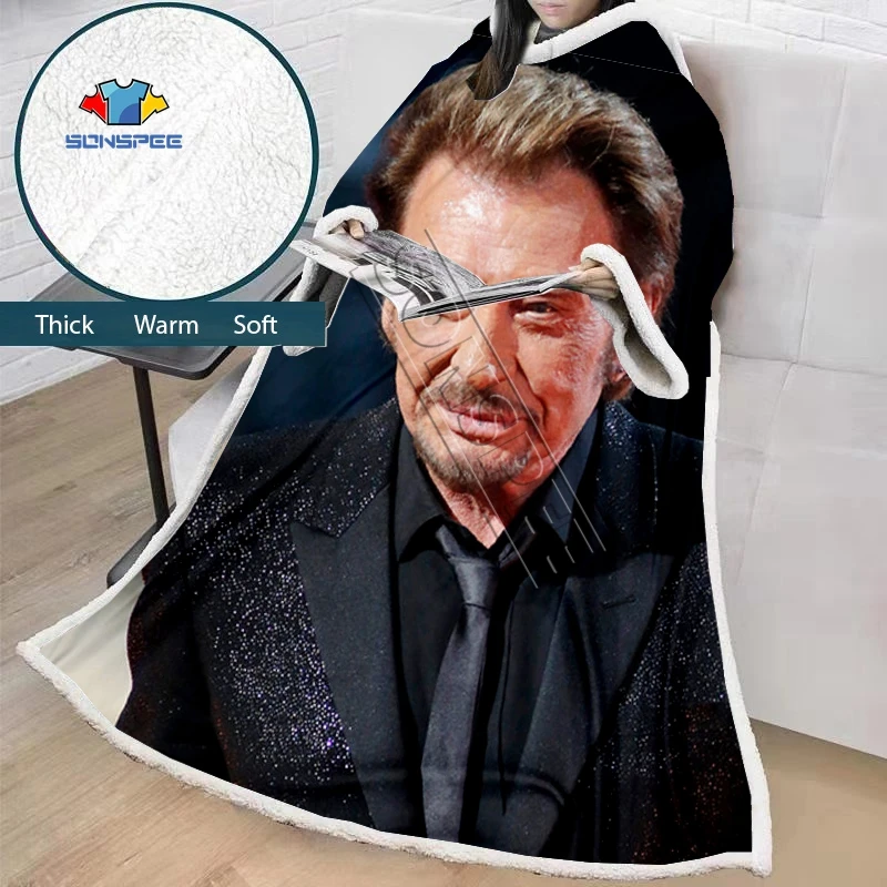 Новинка, 3d принт, рок-певец, Джони Халлидей, одеяло для путешествий, покрывало с рисунком, одеяло для мальчиков и девочек, одеяло для дивана, ленивое одеяло - Цвет: 13
