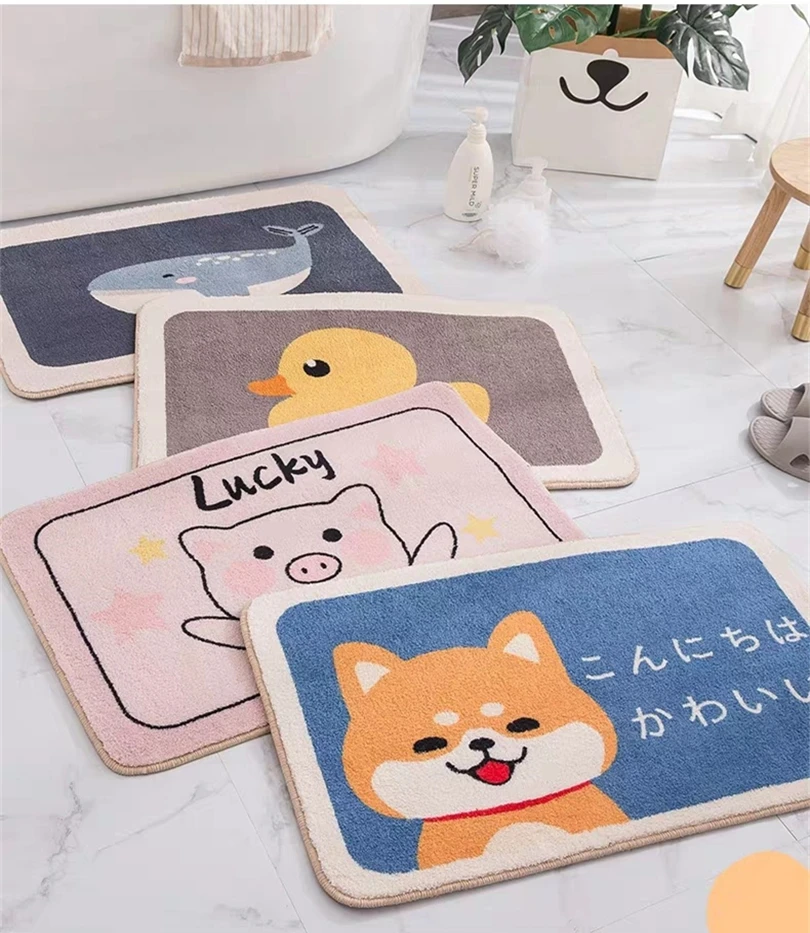 Yawn Dog Bath Mat Super Absorbent Bathroom Mat Cute Animal Rug Bedroon  Floor Carpet Home Entrance Shower Bathroom Foot Mats