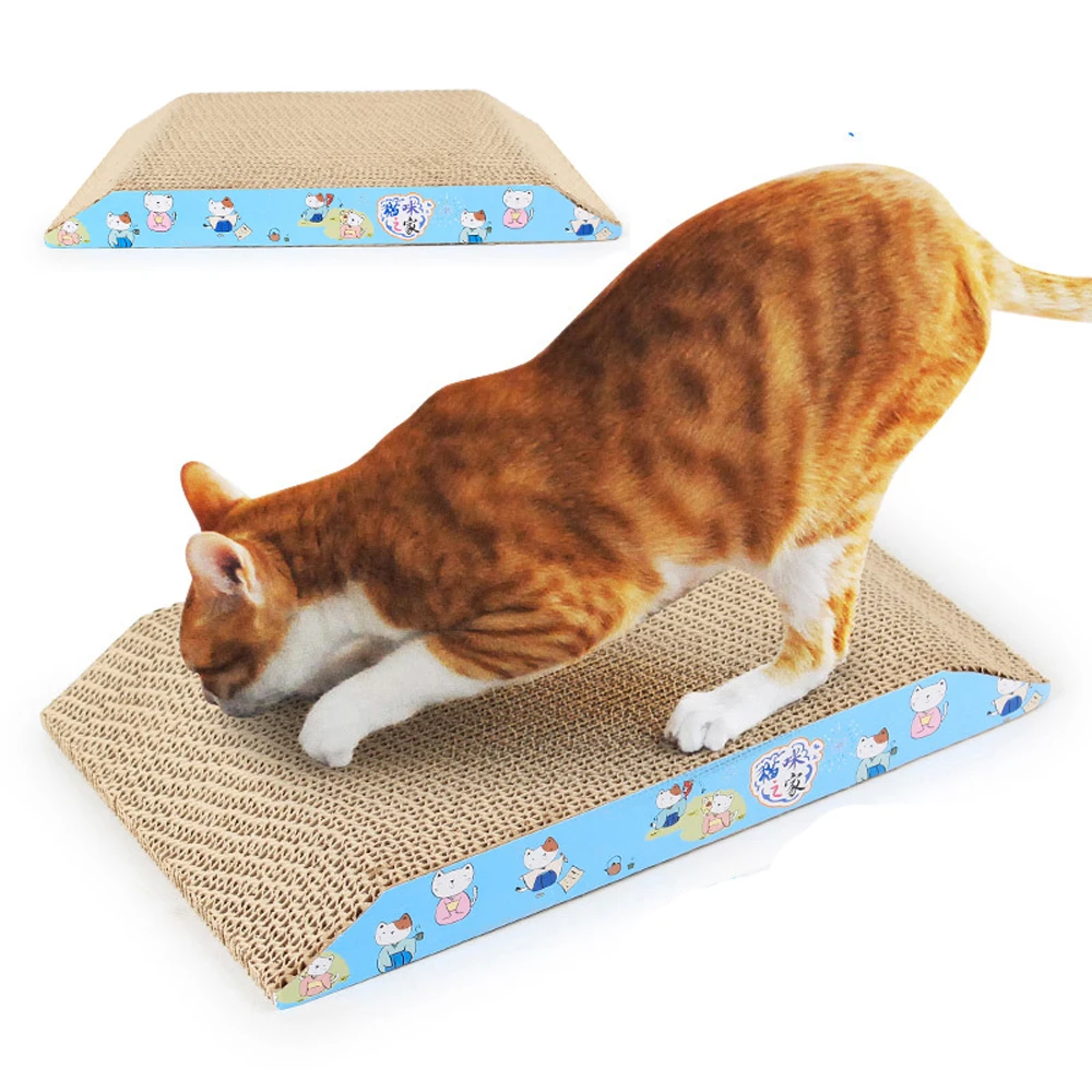 

Cat Toys Cat Scratch Board Pad Scratching Posts Kitten Corrugated Paper Pad M Shape Cats Grinding Nail Scraper Mat Mattress