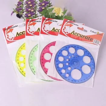 

1 Pcs Stationery 360 Degree Round Ruler Transparent Circle Office School Drafting Supply Protractor Modern Master Template