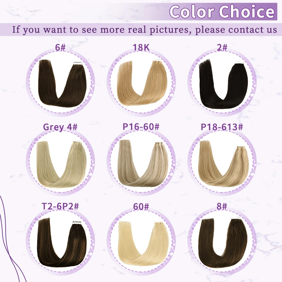 MW Mini Tape In Human Hair Extensions Natural Straight Hair Machine Remy Invisible Skin Weft Adhesive Glue On Hair 12