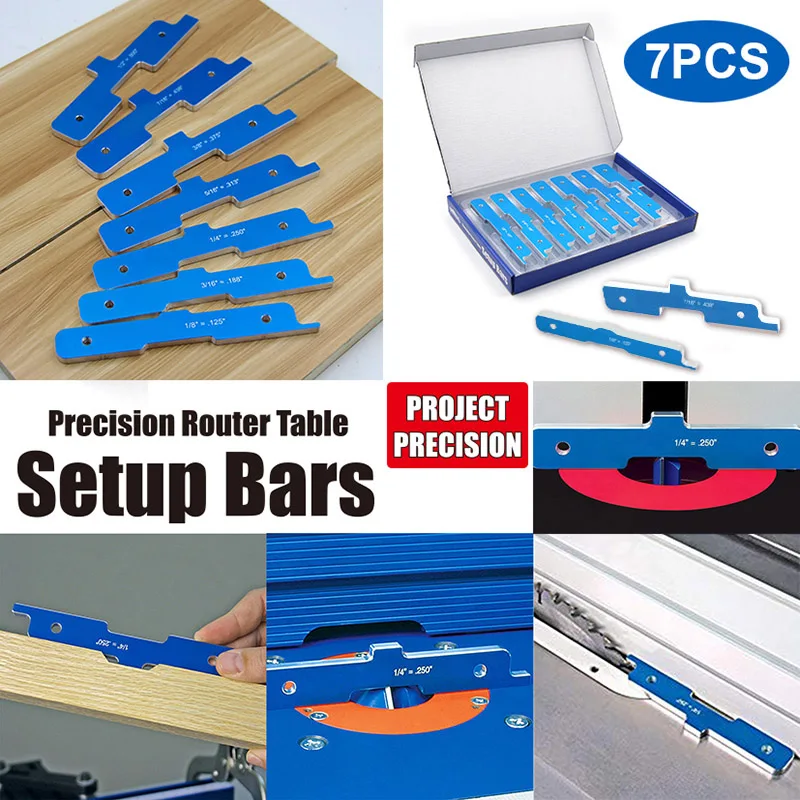 

Router Tables Setup Bars Set Aluminum Alloy Woodworking Depth Test Distance Set up Bars HVR88