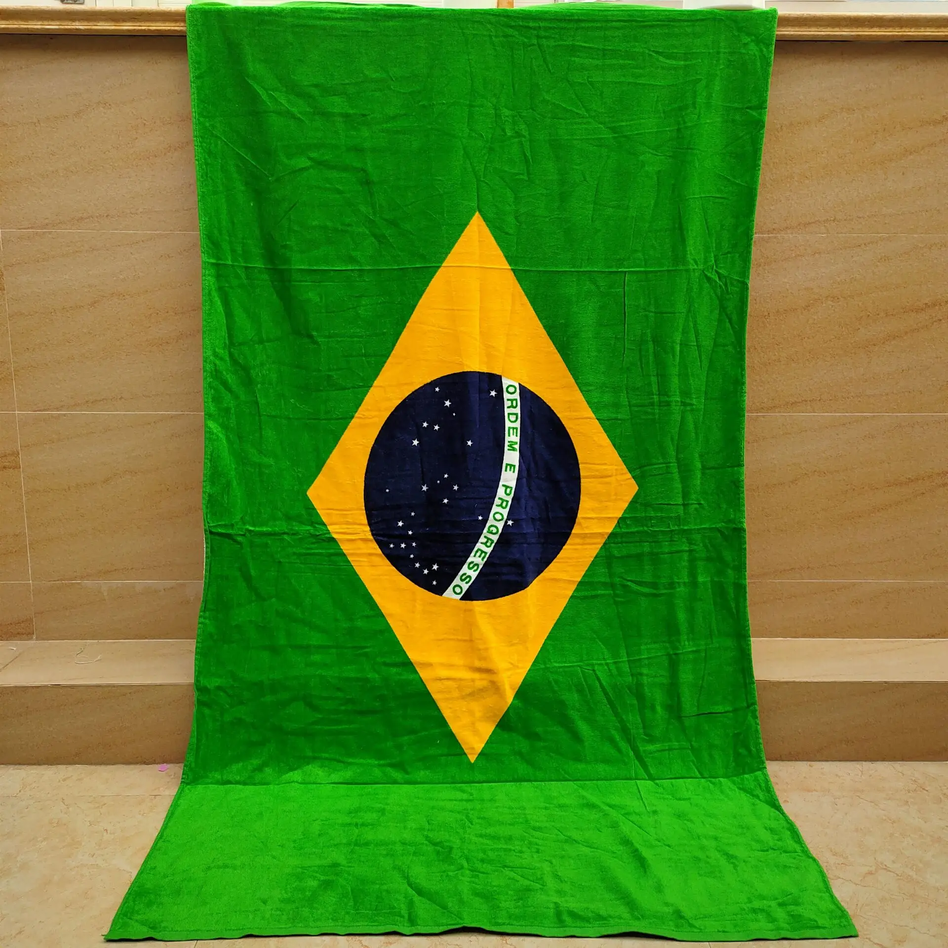 80X160 см бразильский флаг, хлопковое банное полотенце, пляжное полотенце, длинное спортивное полотенце для плавания, коврик для йоги, подвесное полотенце для мальчиков
