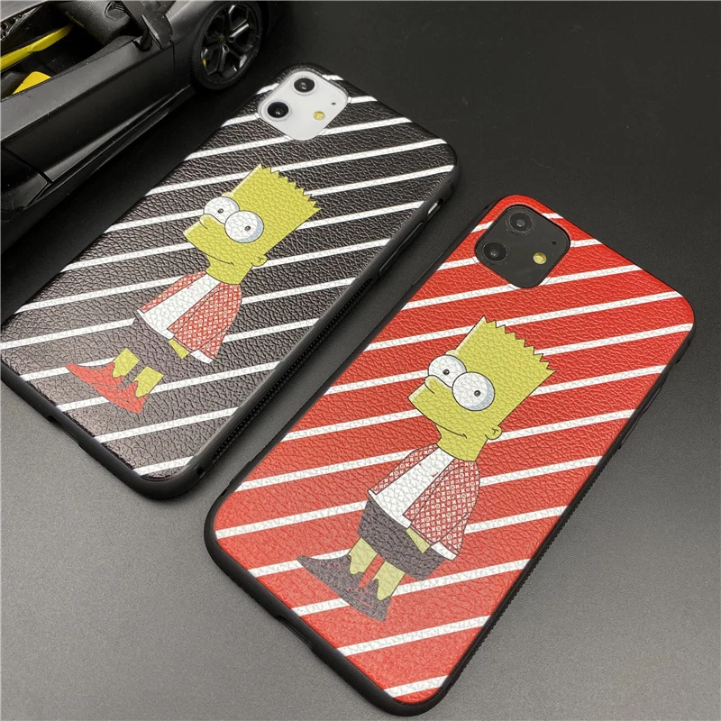 

Bart Cartoon BOY soft for iphone 11 PRO MAX X XS MAX XR 8 7 6 6S plus silicone phone cover Skin texture Sports logo coque fundas