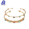 Lucky Eye Multi Color Star Turkish Evil Eye Bangle Bracelet Gold Color Copper Cuff Bangle for Women Girls Fashion Jewelry BE64 1