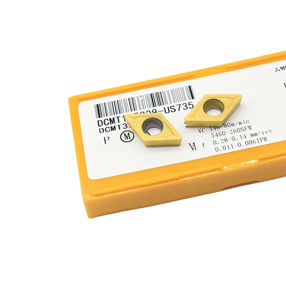 DCMT11T308 DCMT32.51 US735 резец для внутренней обточки карбидная вставка для токарного станка инструмент фреза DCMT11T308 станка с ЧПУ