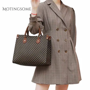 

Classic Plaid Pattern Women Tote Bag PU Leather Shoulder Messenger Shopper Bag Brand Design Fashion Ladies Luxury Bags 2019 New