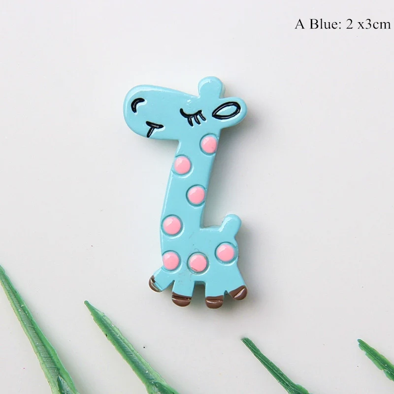 10PCS Cartoon Giraffe Resin Accessories DIY Phone Decorative Craft Supplies Children Hairpin Flat Back Planar Resin Material