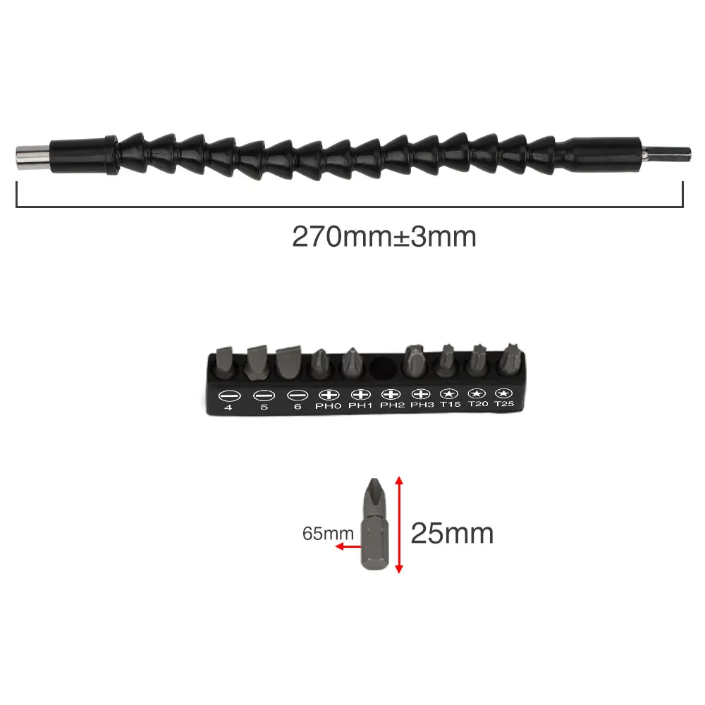 Электрические аксессуары для отверток Набор для вождения гибкий вал сверло удлинитель держатель Электроинструмент отвертка дрели расширители набор инструментов ящик для инструментов