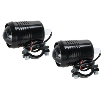 

2pcs 30W Motorcycle Fog Light U2 LED Driving Headlight Spot Lamp + Switch