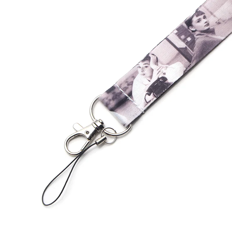 PC203 Одри Хепберн брелок Lanyards держатель удостоверения личности ID карта Пропуск Тренажерный зал мобильный телефон USB значок ключ держатель