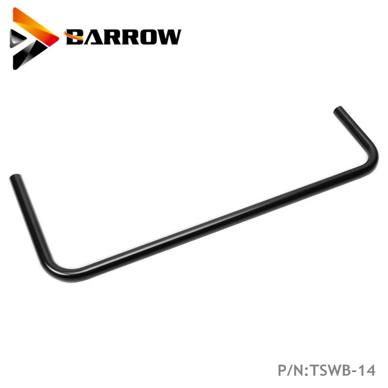 Барроу 90 градусов гибочная трубка металлическая жесткая od14 мм черная с водяным