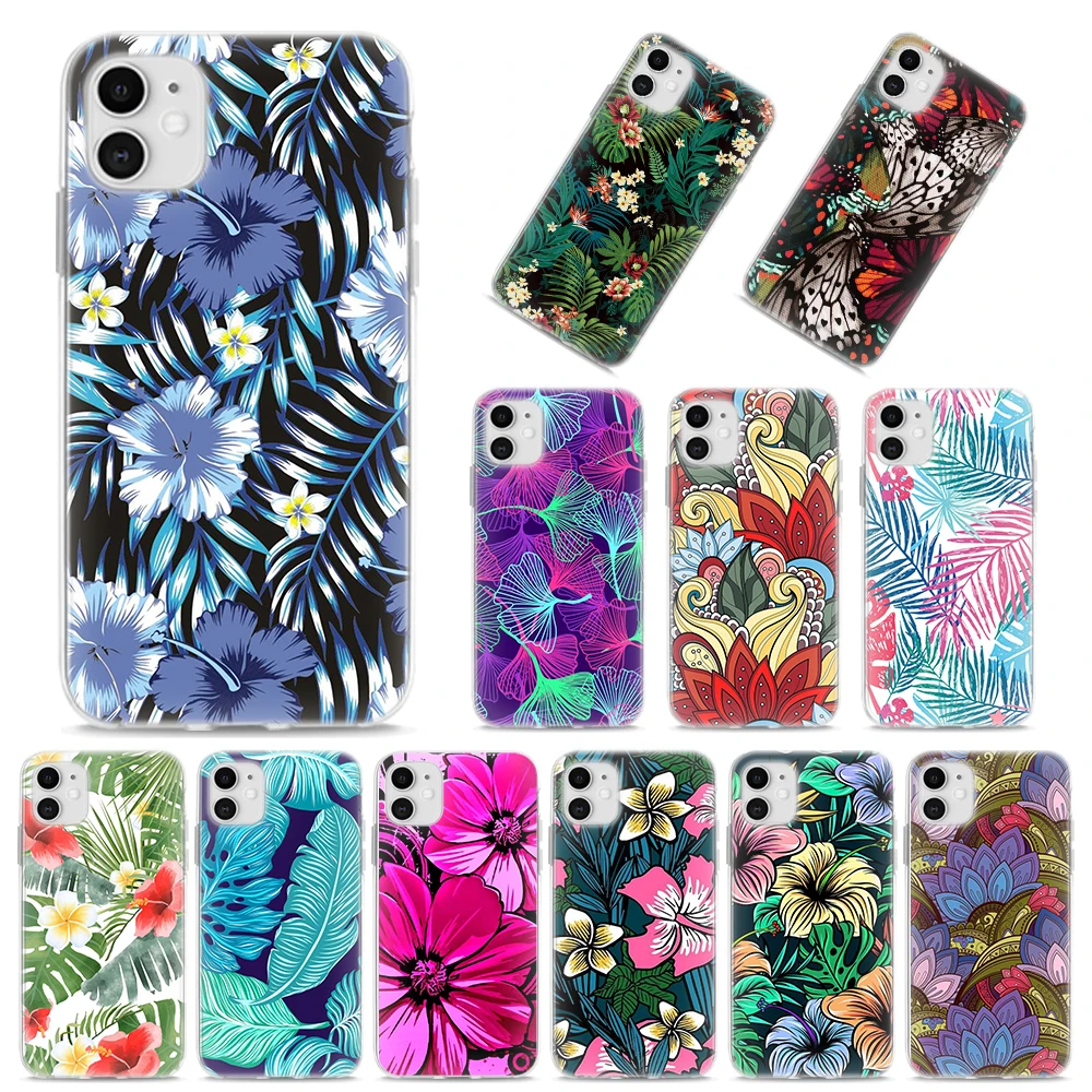 Flooooowers с цветочным принтом тропических Гибискус мягкий чехол для Apple iPhone 11 Pro MAX X XR